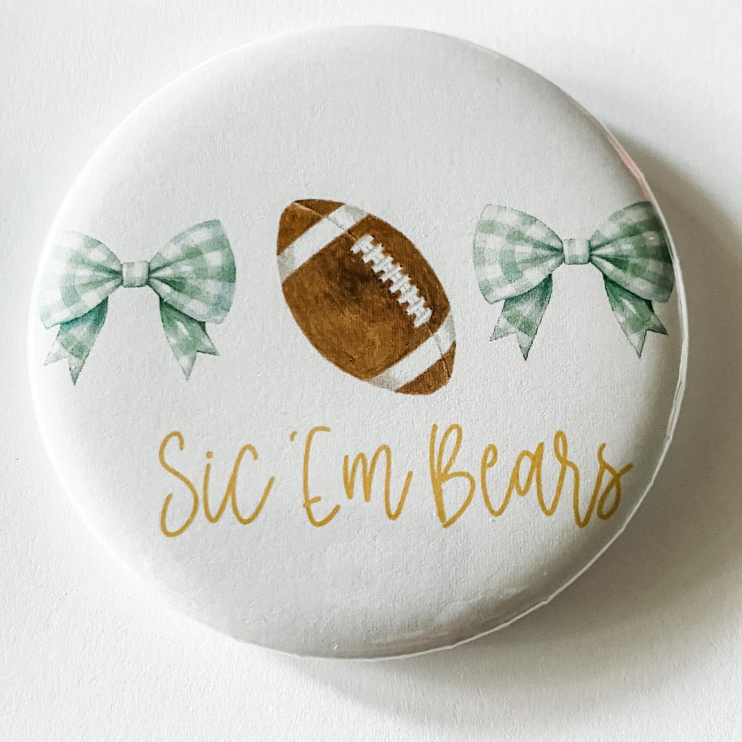 Game Day Button: Baylor Sic'em - Etsy