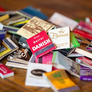 Vintage Matchbook Collection, Count of 150, Unique Retro Logos of the 1960s, 1970s, 1980s, Matches