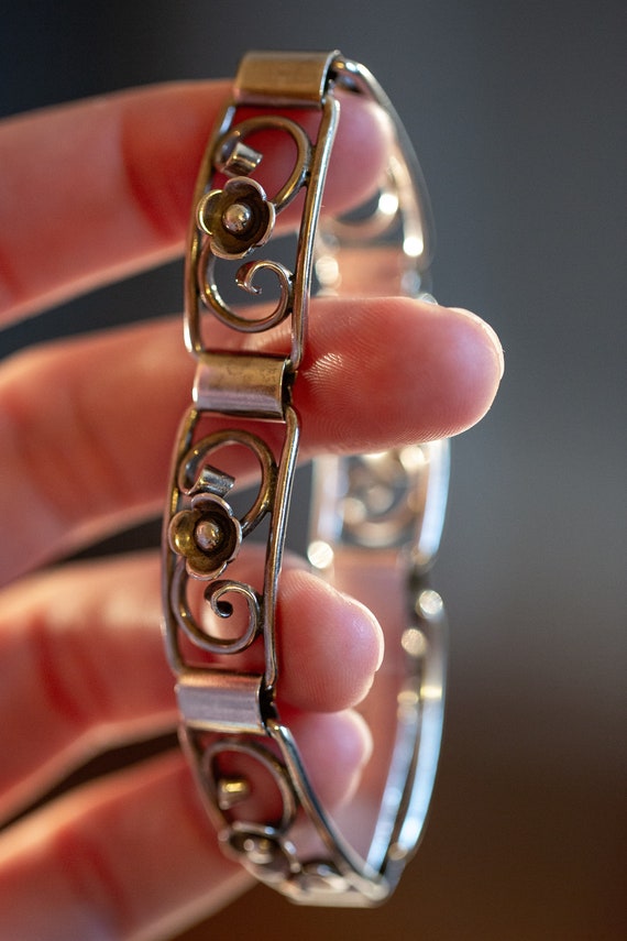 Sterling Silver Bracelet Danish Viggo Pedersen Signed V.P. Vintage