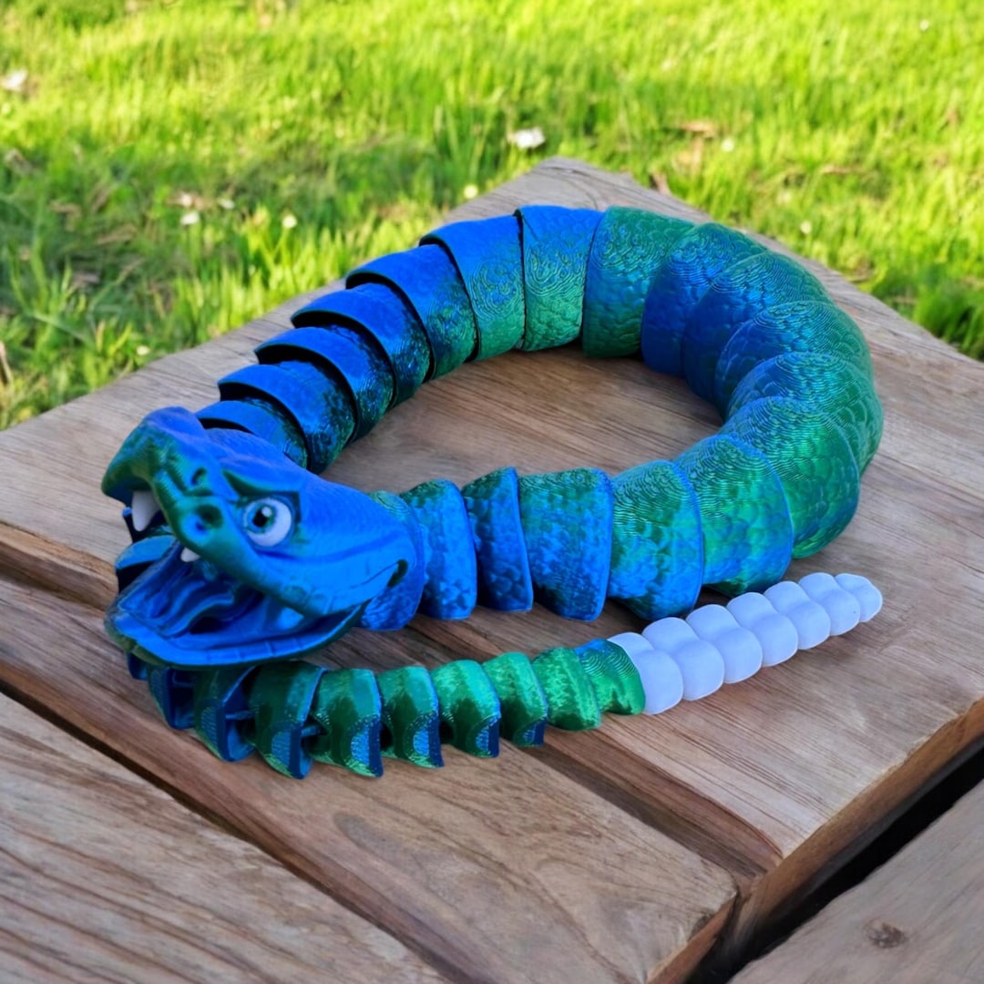 3D Printed Articulated Rattlesnake - Etsy