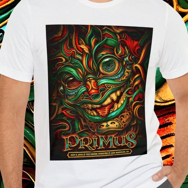 Primus Concert at the Greek Theatre Los Angeles 2018 T-shirt. Popular Rock Band California Music Event Splash Ad Fashion. GenXT4Me Tee Shirt