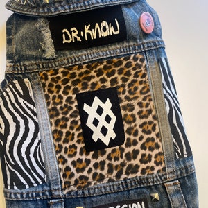 Large Punk Rock Dog Jacket/Battle Vest featuring Nardcore, Dr. Know and Agression handmade patches