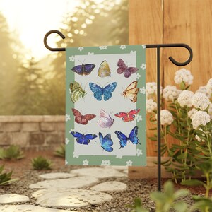 Butterfly flag gift for Mothers Day Garden & House Banner gardening lover birthday gift