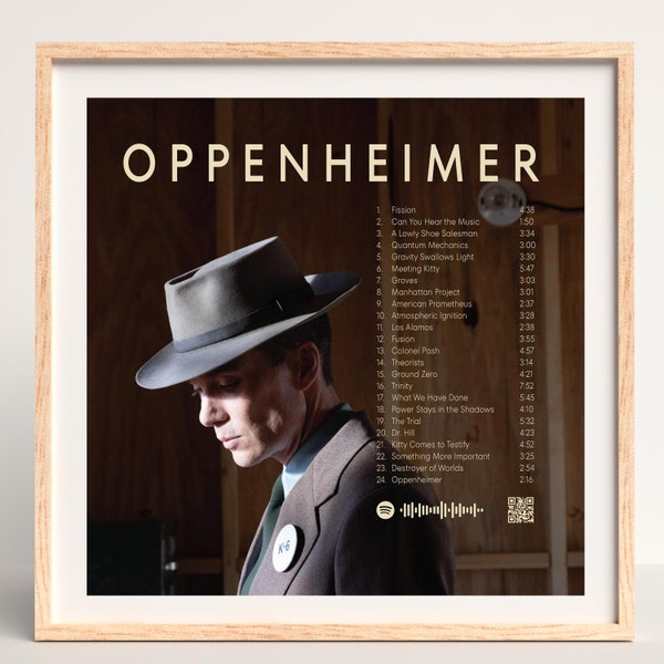 Oppenheimer Filmmusik | Oppenheimer Film Soundtrack | Oppenheimer Poster | Ludwig Göransson | Musik Galerie Wand | Benutzerdefinierter Film |