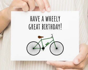 Tarjeta de cumpleaños DESCARGA IMPRIMIBLE, Regalos de ciclismo