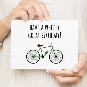 Geburtstagskarte zum Ausdrucken, Radfahren Geschenke
