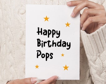 60th Birthday Card PRINTABLE DOWNLOAD for Pops Grandpa