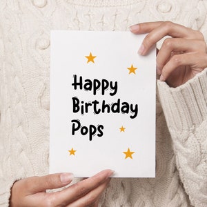 Tarjeta de cumpleaños para abuelo, para imprimir y descargar, para papá, descarga digital instantánea, envejeciendo, de nieto y nieta, para imprimir en casa
