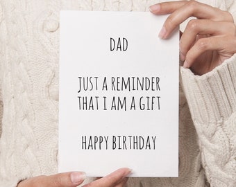 Funny Dad Birthday Card, Rude Gift (Digital Download)