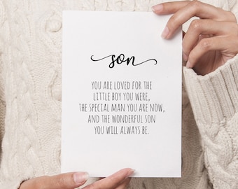 Carte d'anniversaire de fils à télécharger instantanément, imprimable