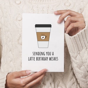 Carte d'anniversaire à télécharger, grossier drôle à télécharger instantanément numérique, 60e 85e 58e 33e 29 90 30e, carte PDF cadeau avec enveloppe Latte