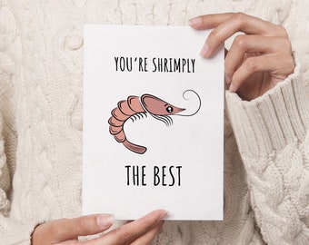 Tarjeta de cumpleaños número 29 DESCARGA DIGITAL, eres Shrimply el mejor