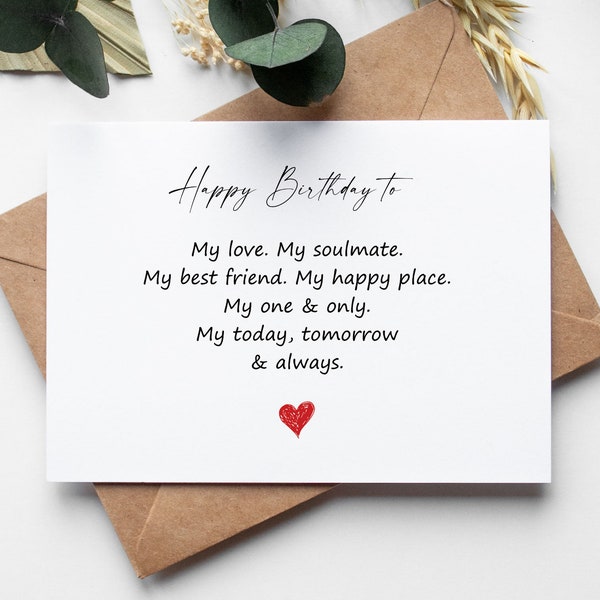 Husband Birthday Card PRINTABLE DOWNLOAD