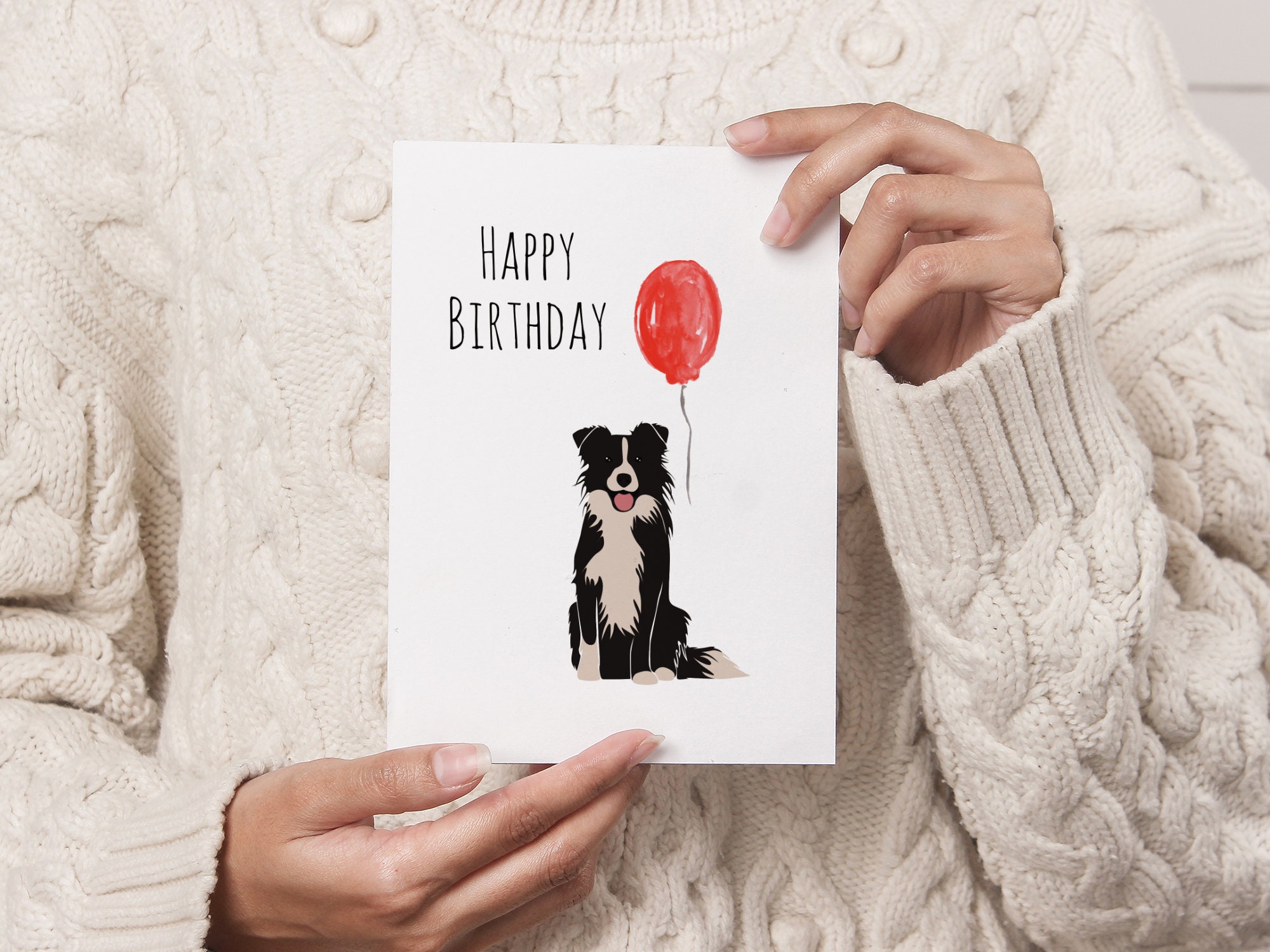 Carte D'anniversaire De Border Collie | Parfait Pour Les