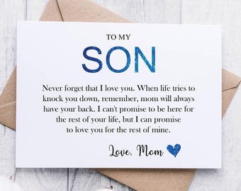 Carte d'anniversaire de fils imprimable (téléchargement numérique)