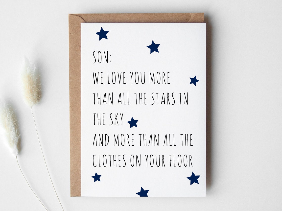 Son Birthday Card PRINTABLE DOWNLOAD - Etsy