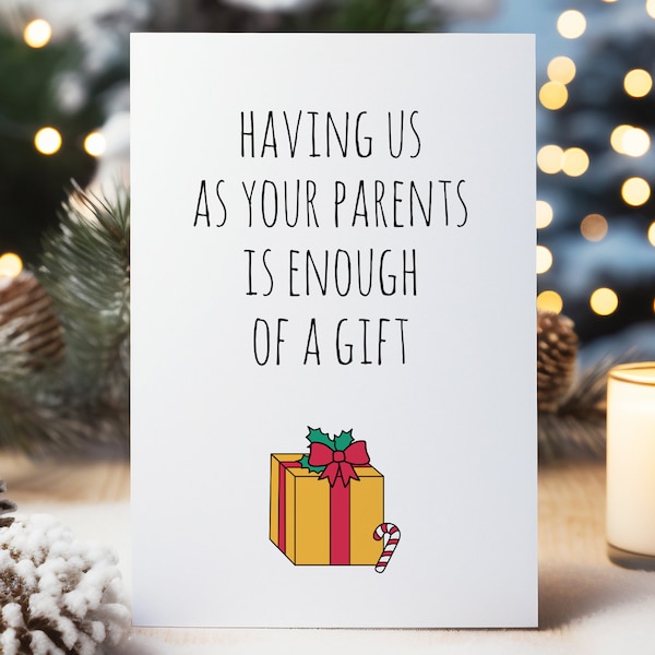 Funny Christmas Cards DIGITAL DOWNLOAD for Son, Daughter