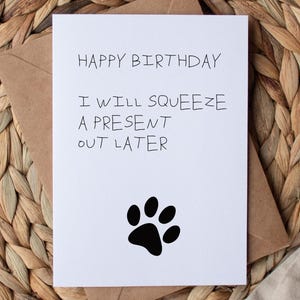 Birthday card from dog, DIGITAL DOWNLOAD, Printable card for husband boyfriend her him,Funny birthday card, Dog lover gifts, Dog mom dad