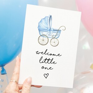 DOWNLOADBAAR New Baby Card AFDRUKBAAR, kaart met envelop