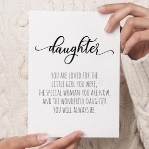 Tochter Geburtstagskarte DIGITAL DOWNLOAD Printable, Geschenk für sie Teenager Erwachsene Tochter von Mama Papa