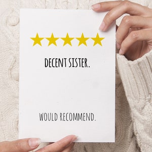 Lustige Geburtstagskarte DIGITAL DOWNLOAD für Schwester