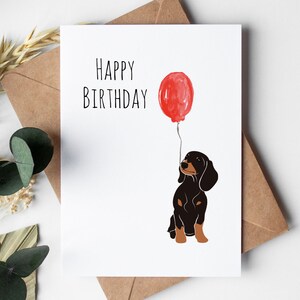 DOWNLOADABLE Dog Birthday Cards, Daschund Gifts
