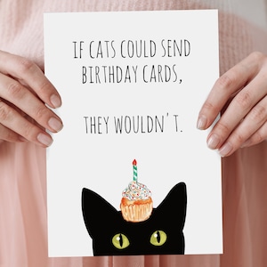 Carte d'anniversaire chat imprimable à télécharger