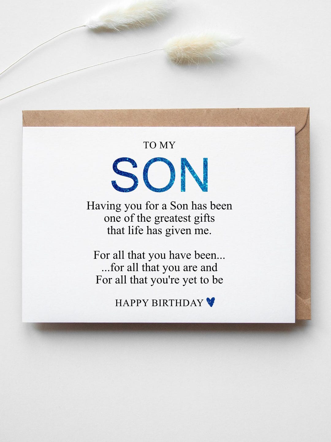 Son Birthday Card DIGITAL DOWNLOADABLE Printable - Etsy