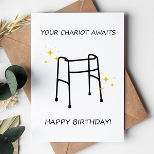 Cartão de aniversário para download engraçado, impressão instantânea, download digital para pai, mãe, avó, avô