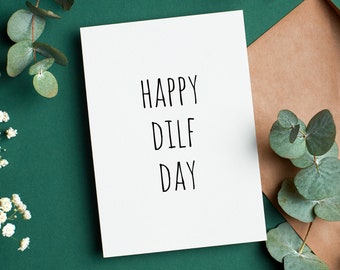 Fathers Day Card for Dad Printable, Gift for Daddy, Instant Digital Download Funny Adult Husband Boyfriend Him with Envelope from Wife