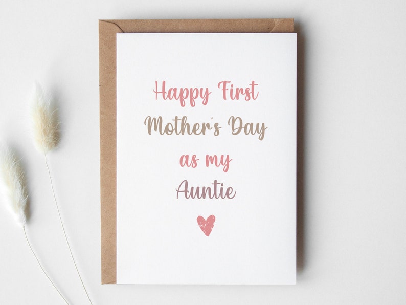 Aunt 1st Mothers Day Cards PRINTABLE DOWNLOAD - Etsy