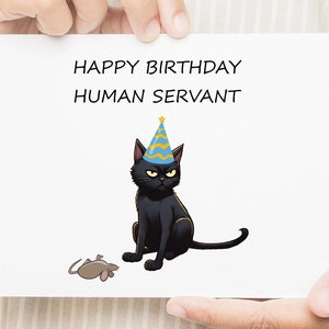 Cartão de aniversário de gato para download