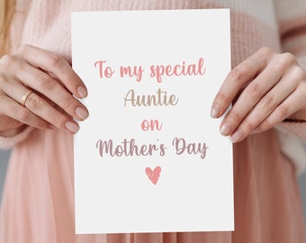 Aunt 1st Mothers Day Cards PRINTABLE DOWNLOAD - Etsy