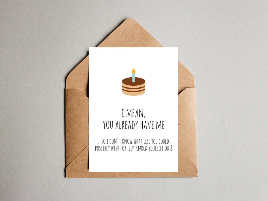 PRINTABLE Birthday Card for Him, Funny Birthday Card for Husband ...