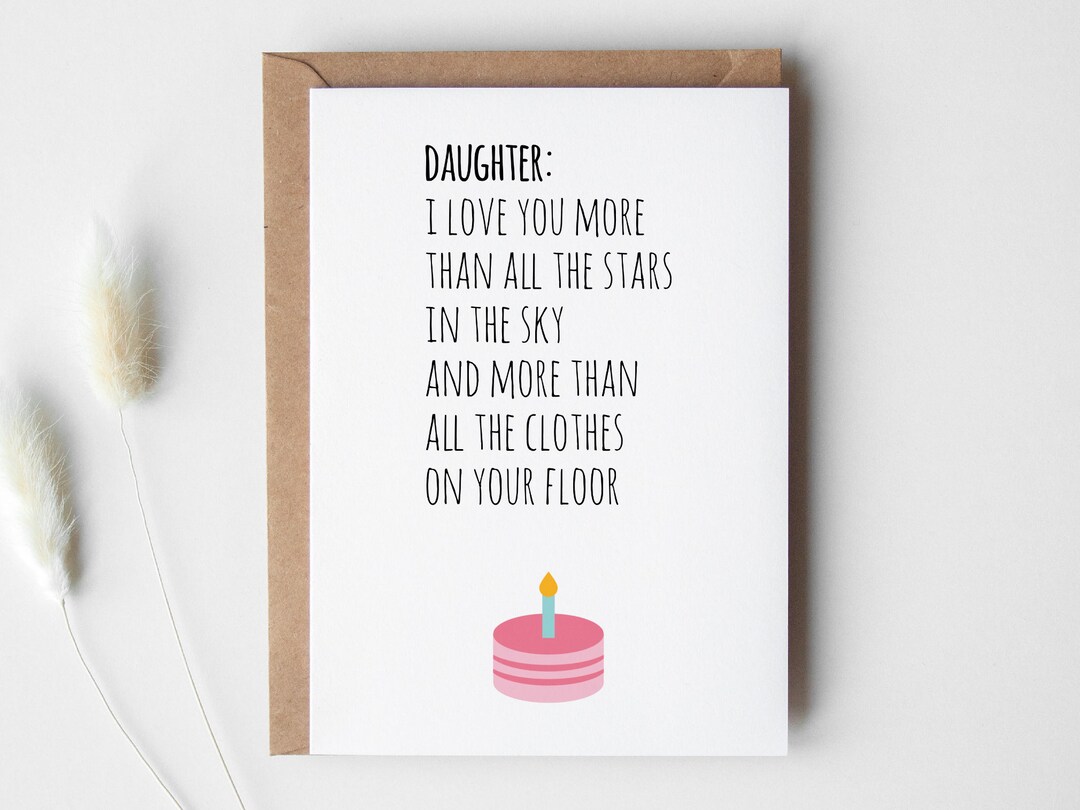 Daughter Birthday Card PRINTABLE DOWNLOAD - Etsy Daughter Birthday Card PRINTABLE DOWNLOAD - Etsy