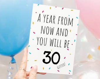 29th Birthday Card PRINTABLE DOWNLOAD, Rude Funny Instant Digital Downloadable PDF