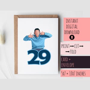Schmidt 29 Cartão Nova Garota PARA IMPRIMIR, Rude Aniversário Engraçado Instantâneo Digital Para Download em PDF