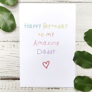 Happy Birthday Daddy Card DIGITALE DOWNLOAD van Kids