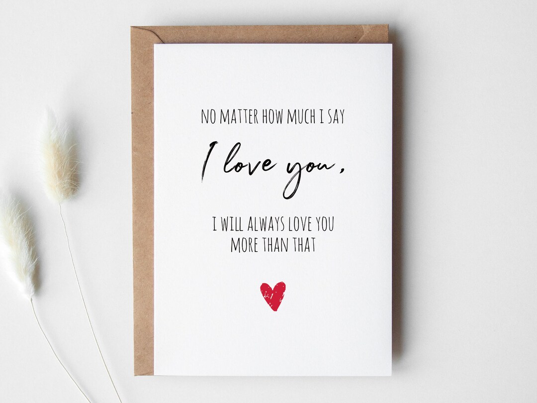 Funny Anniversary Card – I Love You More, Printable Gift (PDF Digital ...