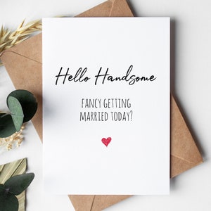 Tarjeta para el día de la boda del novio (IMPRESIONABLE/DESCARGABLE) para él, matrimonio, para mi novio, tarjeta de la novia, descarga digital instantánea, tarjeta con sobre