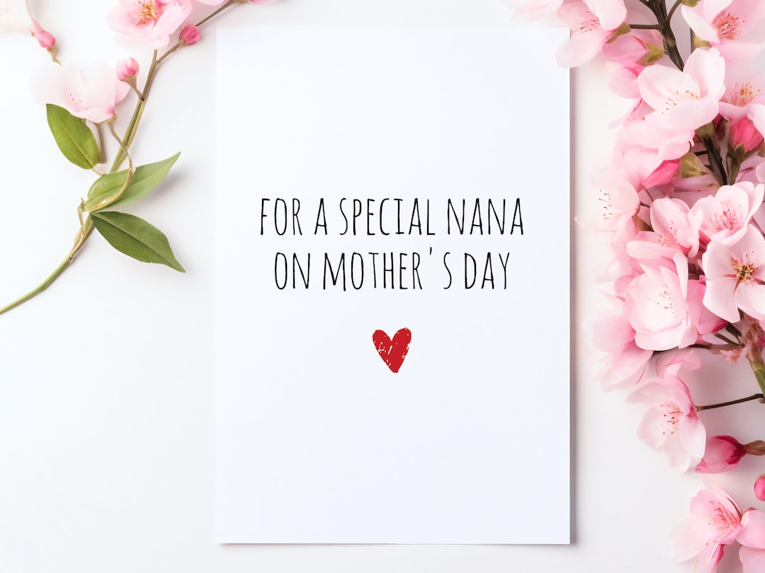 Nana Mothers Day Cards PRINTABLE DOWNLOAD - Etsy