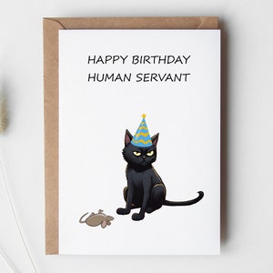 Tarjeta de cumpleaños de gato para imprimir y descargar, grosera, divertida, para los años 60, 85, 58, 33, 29, 90 y 30. Sobre de regalo para hermana, para él y para ella, descarga digital instantánea.