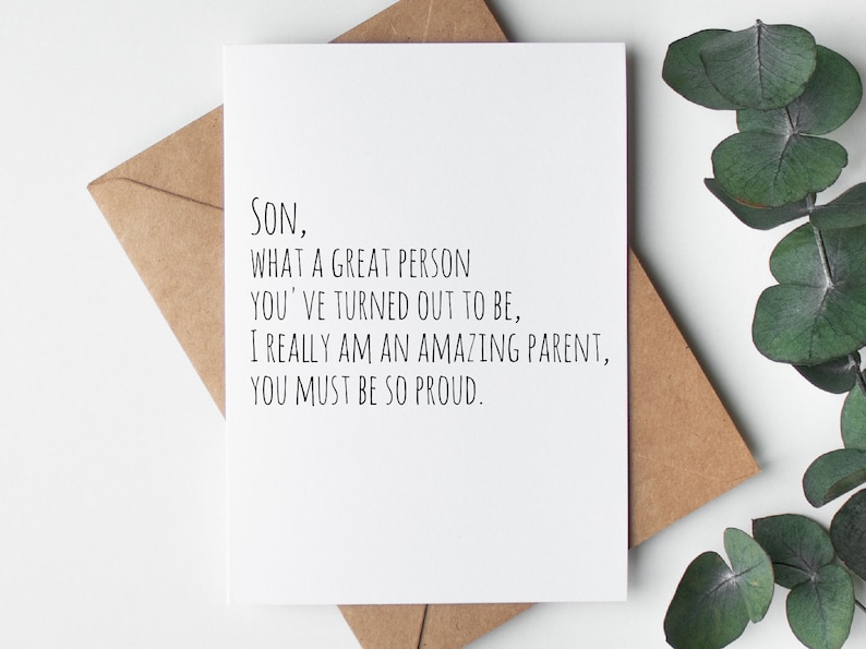 Funny Birthday Card for Son DIGITAL DOWNLOAD Printable image 1