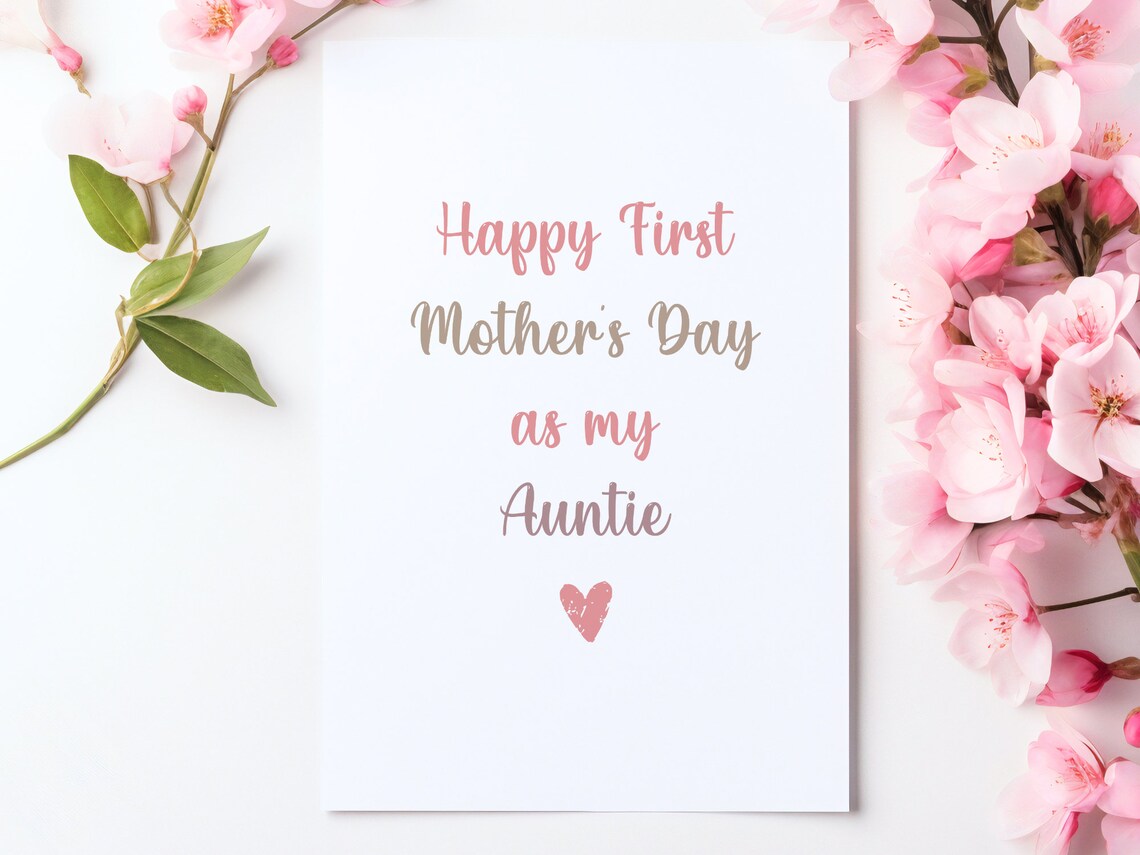 Aunt 1st Mothers Day Cards PRINTABLE DOWNLOAD - Etsy