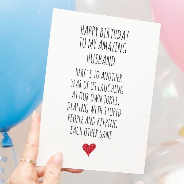 Husband Birthday Card PRINTABLE DOWNLOAD for Him