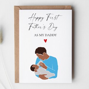 Cartão de 1º Dia dos Pais para o pai para impressão, presente para o papai, lembrança para bebê, criança, criança pequena, barriga, download digital em PDF Feliz Dia dos Pais da esposa