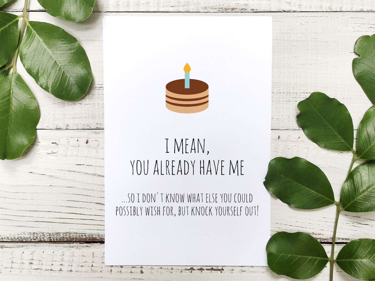 PRINTABLE Birthday Card for Him, Funny Birthday Card for Husband ...