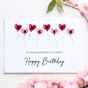Carte d'anniversaire fille TÉLÉCHARGEMENT NUMÉRIQUE Imprimable, joyeux anniversaire téléchargeable instantanément des parents de papa maman, fille adolescente adulte