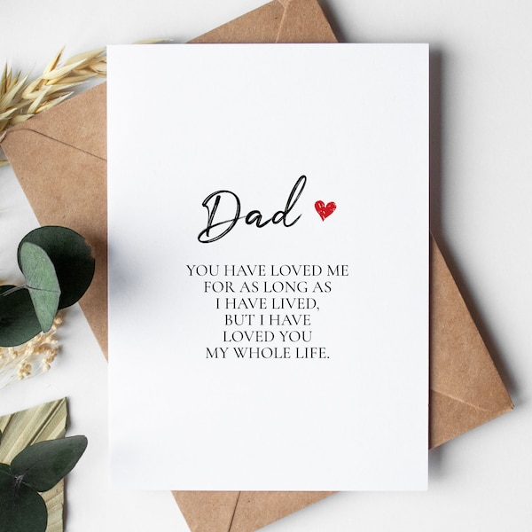 Dad Birthday Card PRINTABLE DOWNLOAD, Fathers Day Gift