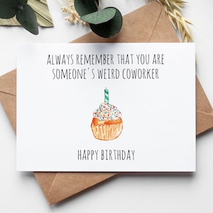 TÉLÉCHARGEMENT IMPRIMABLE de carte de voeux de collègue, cadeau d'anniversaire de collègue, téléchargement numérique instantané, cadeau de meilleur ami de travail, compagnon d'ami drôle de travail